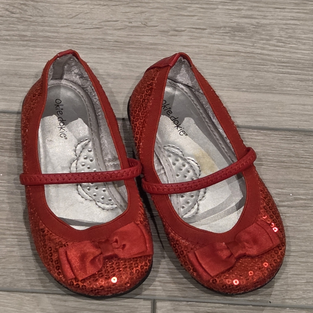 Okie Dokie Sparkling Red Dress Todder 5 Shoes